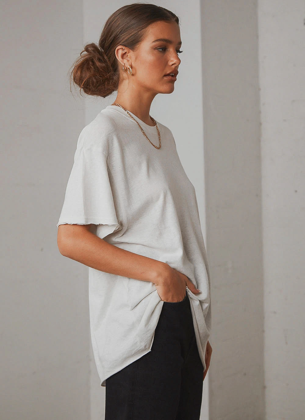 Afends Slay Hemp Oversized Tee - Off White New Tops 7 Afends Slay Hemp Oversized Tee - Off White New Tops
