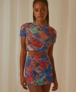 Peppermayo Exclusive Locals Only Mesh Baby Tee - Postcard Travels New & Most Loved 11 Peppermayo Exclusive Locals Only Mesh Baby Tee - Postcard Travels New & Most Loved