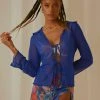 Peppermayo Exclusive Parisian Balcony Tie Top - Cobalt -Pre-Order