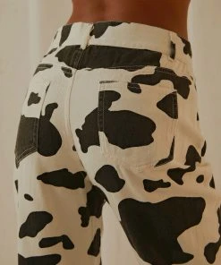 Peppermayo Kendall Pants - Cow Print New & Most Loved