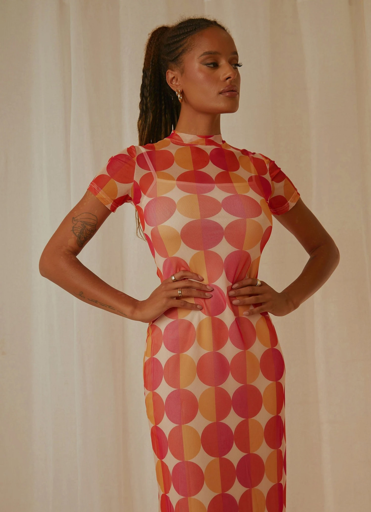 Peppermayo Exclusive New & Most Loved Remix Mesh Maxi Dress - Sunset Geo 3 Peppermayo Exclusive New & Most Loved Remix Mesh Maxi Dress - Sunset Geo