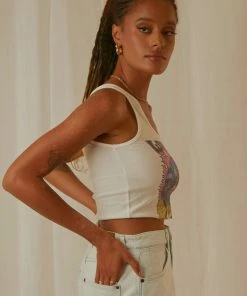 Wrangler New & Most Loved Floral Bones Tank - Vintage White 11 Wrangler New & Most Loved Floral Bones Tank - Vintage White