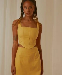 Peppermayo Exclusive New & Most Loved Pastel Skies Bustier Top - Mango 9 Peppermayo Exclusive New & Most Loved Pastel Skies Bustier Top - Mango