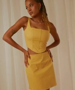 Peppermayo Exclusive New & Most Loved Pastel Skies Bustier Top - Mango 8 Peppermayo Exclusive New & Most Loved Pastel Skies Bustier Top - Mango