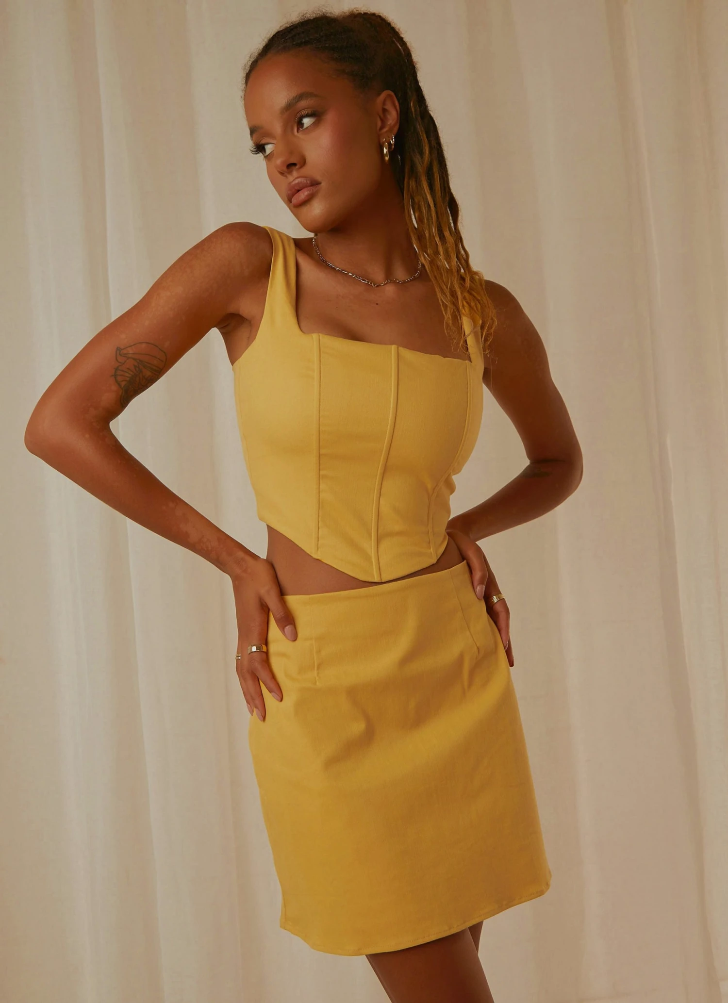 Peppermayo Exclusive New & Most Loved Pastel Skies Bustier Top - Mango 4 Peppermayo Exclusive New & Most Loved Pastel Skies Bustier Top - Mango