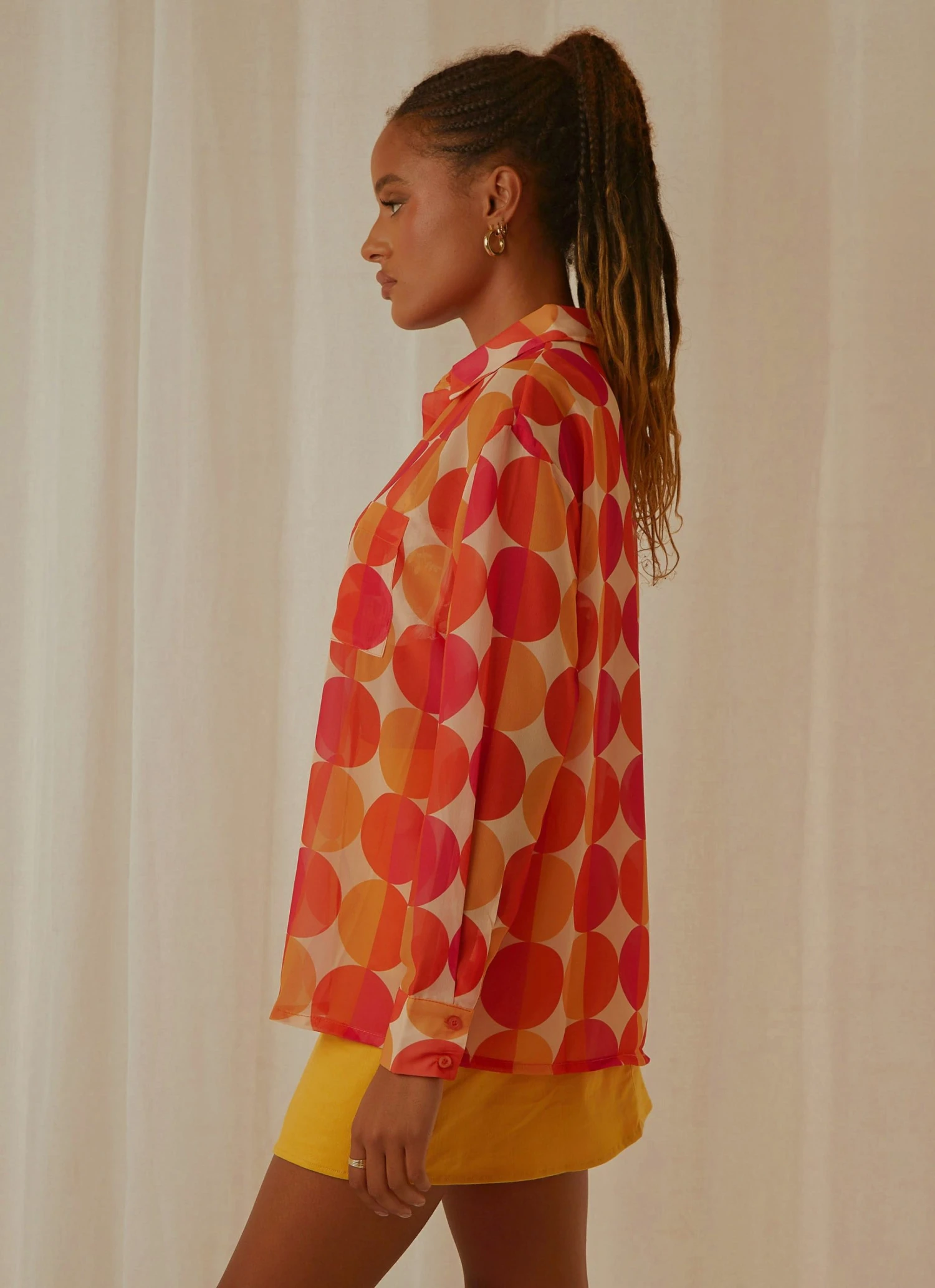 Peppermayo Exclusive New & Most Loved Paradise Found Sheer Shirt - Sunset Geo 6 Peppermayo Exclusive New & Most Loved Paradise Found Sheer Shirt - Sunset Geo