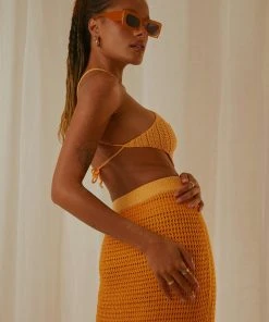 Peppermayo Exclusive Summer Crush Crochet Halter Top - Mango New & Most Loved 8 Peppermayo Exclusive Summer Crush Crochet Halter Top - Mango New & Most Loved