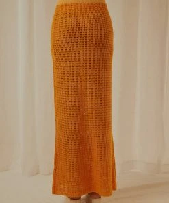 Peppermayo Exclusive New & Most Loved Aloha Shores Crochet Maxi Skirt - Mango 11 Peppermayo Exclusive New & Most Loved Aloha Shores Crochet Maxi Skirt - Mango