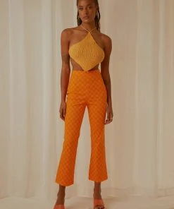 Peppermayo Runway Show Pants - Bright Orange