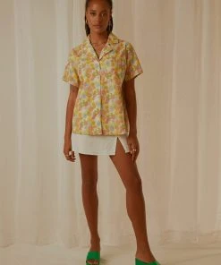 Peppermayo Exclusive New & Most Loved Summer Getaway Linen Shirt - Blossom