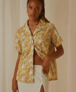 Peppermayo Exclusive New & Most Loved Summer Getaway Linen Shirt - Blossom