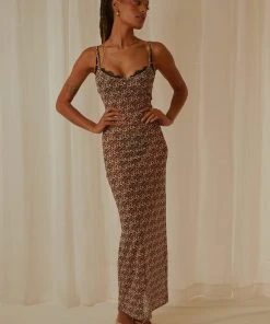Peppermayo Exclusive New & Most Loved Girls Only Mesh Maxi Dress - Leopard