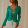 Peppermayo Exclusive Parisian Balcony Tie Top - Jade Green-Pre Order New & Most Loved