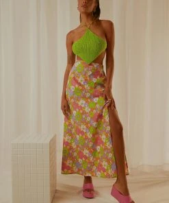 Peppermayo Exclusive In The Sea Breeze Maxi Skirt - Retro Floral New & Most Loved