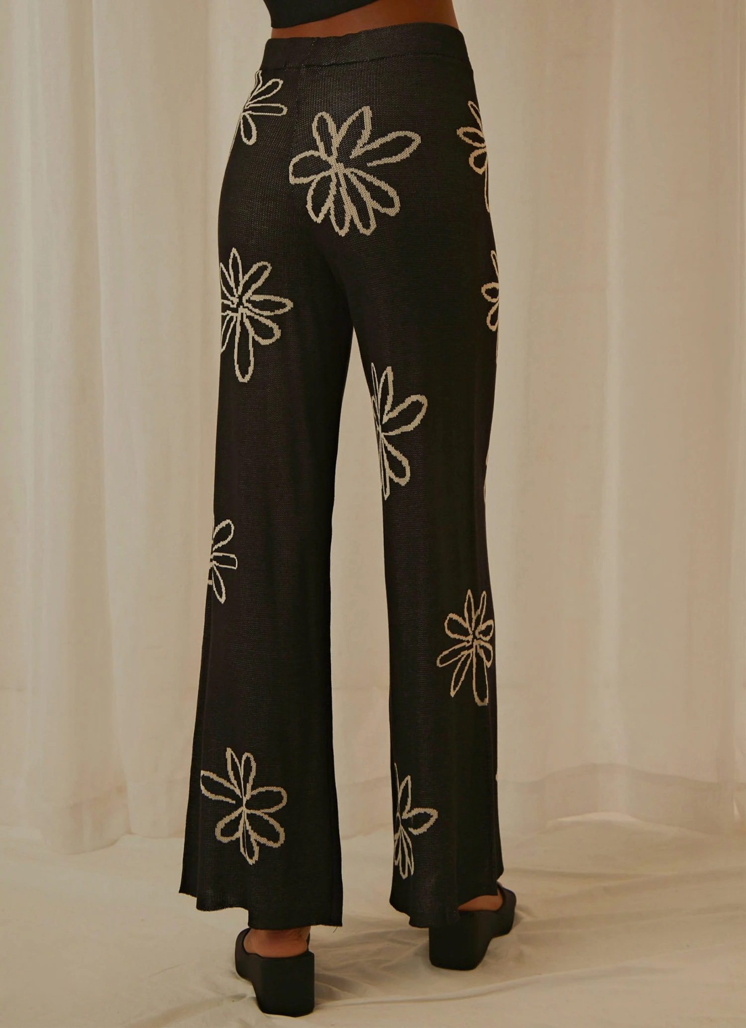 Peppermayo Floral Takeover Knit Pants - Black New & Most Loved 7 Peppermayo Floral Takeover Knit Pants - Black New & Most Loved