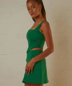 Peppermayo Exclusive New & Most Loved Pastel Skies Bustier Top - Jade Green