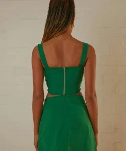 Peppermayo Exclusive New & Most Loved Pastel Skies Bustier Top - Jade Green