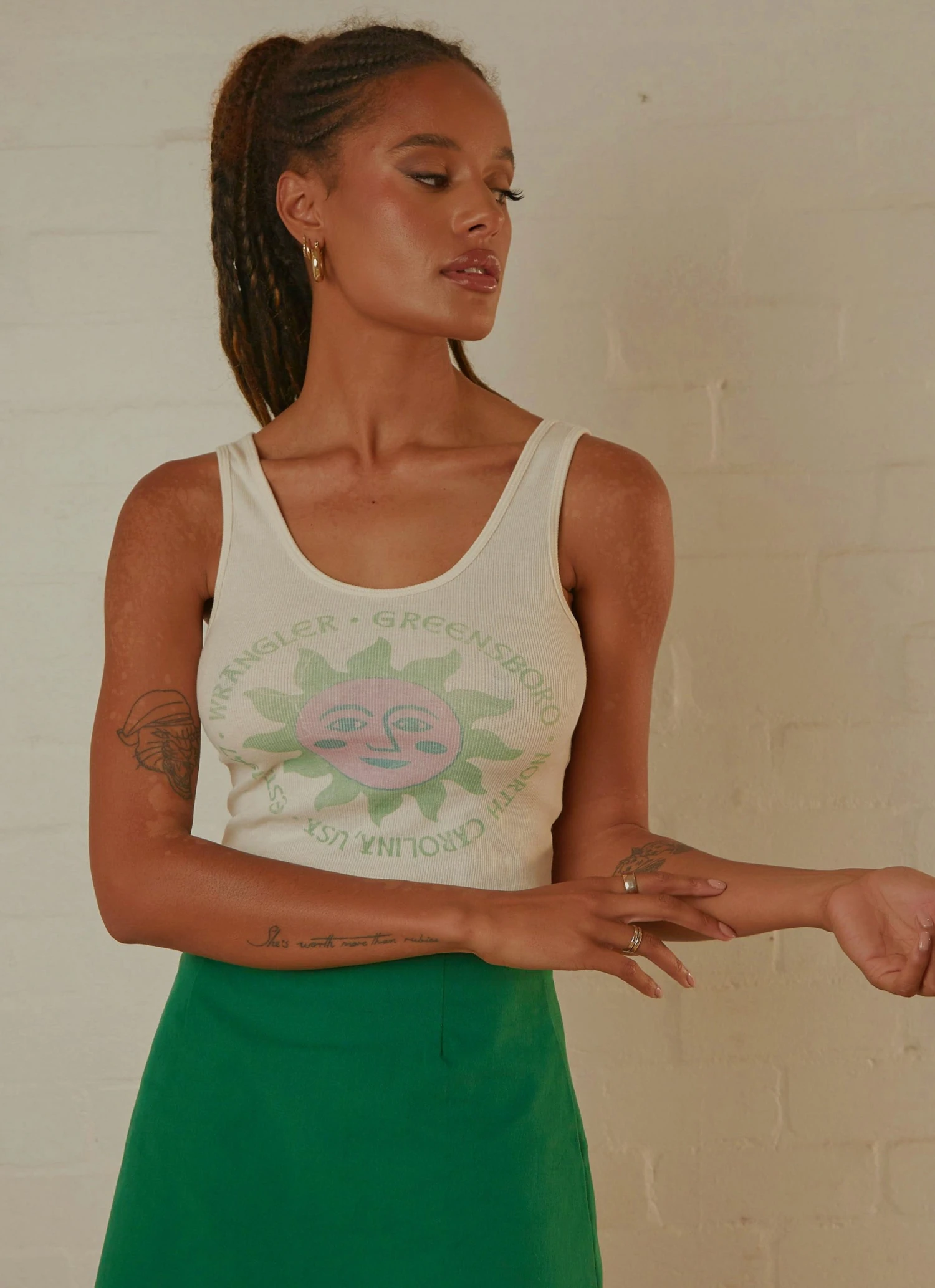 Wrangler New & Most Loved By The Sun Tank - Ecru 4 Wrangler New & Most Loved By The Sun Tank - Ecru