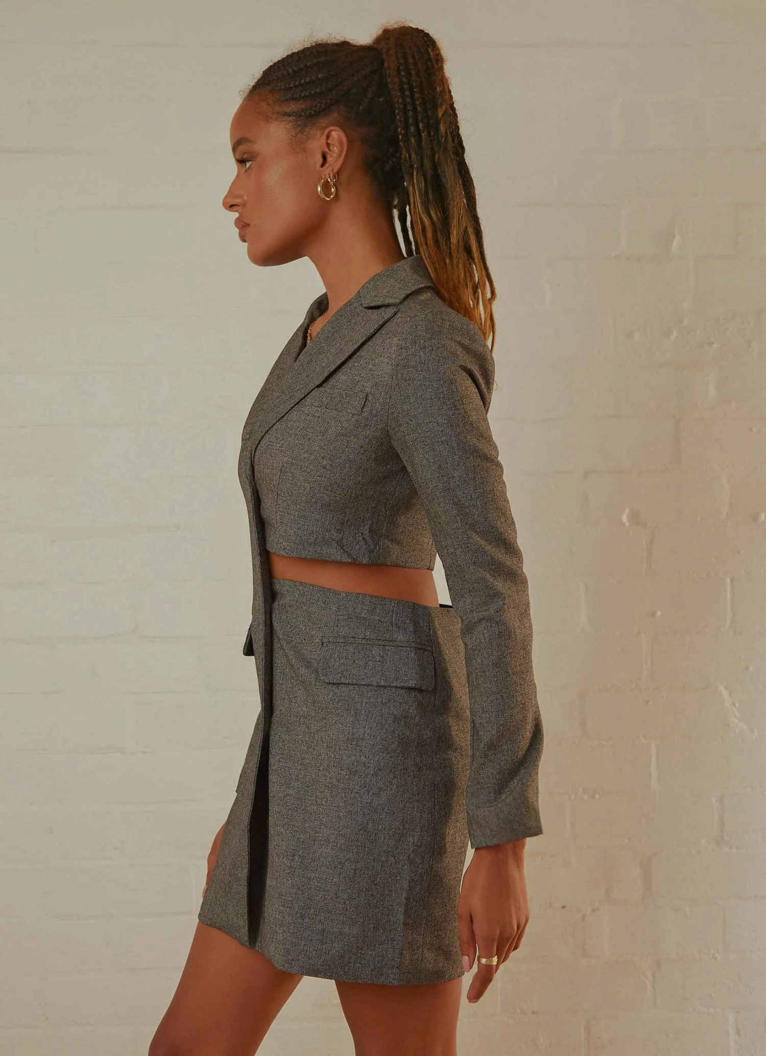 4th & Reckless Josilyn Blazer Dress - Grey 6 4th & Reckless Josilyn Blazer Dress - Grey