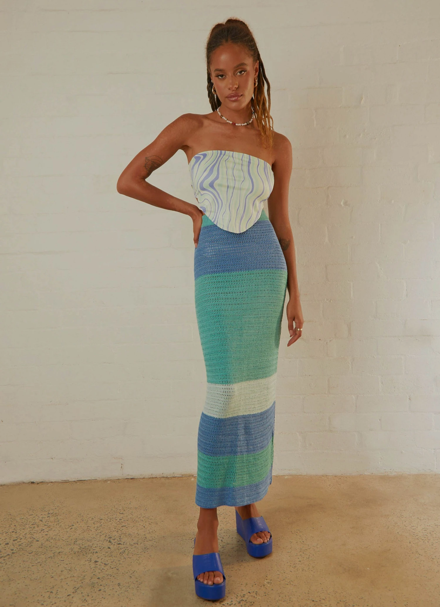 Peppermayo Peretti Crop Top - Blue Multi 5 Peppermayo Peretti Crop Top - Blue Multi