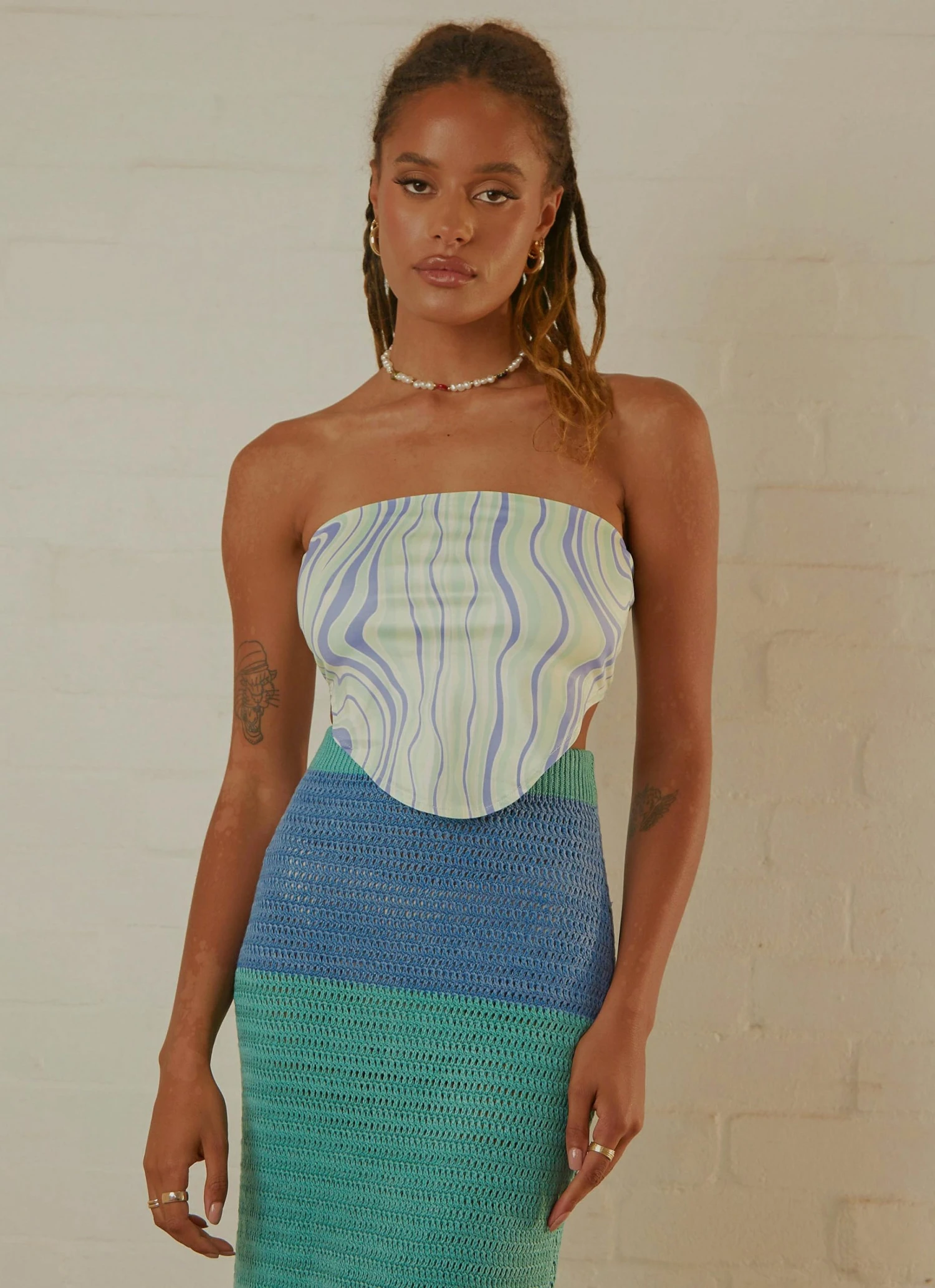 Peppermayo Peretti Crop Top - Blue Multi 4 Peppermayo Peretti Crop Top - Blue Multi