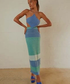 Peppermayo Exclusive Sand Dunes Crochet Maxi Skirt - Azure Stripe 10 Peppermayo Exclusive Sand Dunes Crochet Maxi Skirt - Azure Stripe