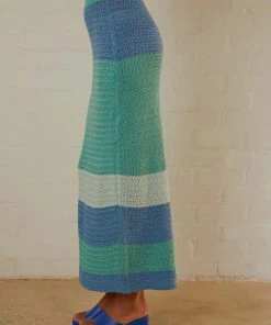 Peppermayo Exclusive Sand Dunes Crochet Maxi Skirt - Azure Stripe 12 Peppermayo Exclusive Sand Dunes Crochet Maxi Skirt - Azure Stripe