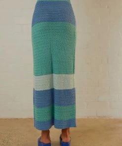Peppermayo Exclusive Sand Dunes Crochet Maxi Skirt - Azure Stripe 13 Peppermayo Exclusive Sand Dunes Crochet Maxi Skirt - Azure Stripe