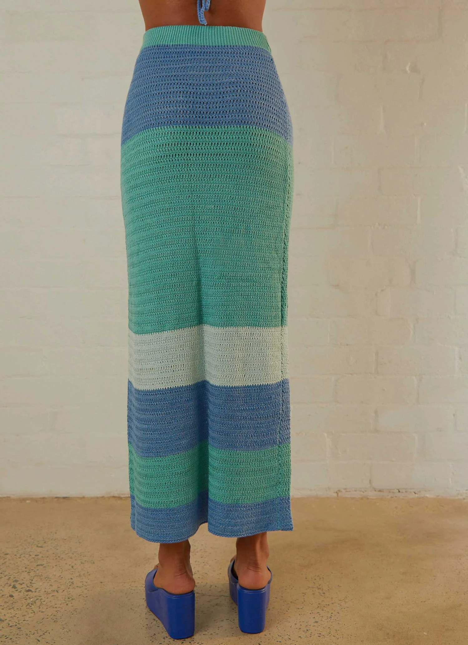 Peppermayo Exclusive Sand Dunes Crochet Maxi Skirt - Azure Stripe 8 Peppermayo Exclusive Sand Dunes Crochet Maxi Skirt - Azure Stripe