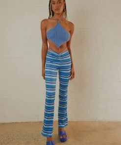 Peppermayo New & Most Loved Take A Trip Pants - Blue Stripe