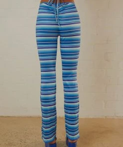 Peppermayo New & Most Loved Take A Trip Pants - Blue Stripe