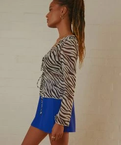 Peppermayo Exclusive New & Most Loved Parisian Balcony Tie Top - Zebra 10 Peppermayo Exclusive New & Most Loved Parisian Balcony Tie Top - Zebra