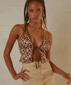 Peppermayo Cosmpolitans Halter Top - Floral Print New & Most Loved