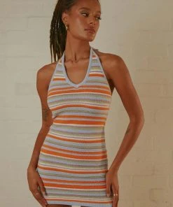 Peppermayo Going Solo Knit Halter Dress - Multi 9 Peppermayo Going Solo Knit Halter Dress - Multi