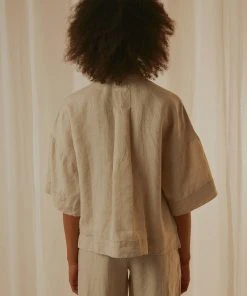 Nude Lucy Nude Linen Lounge Shirt - Natural New Tops 5 Nude Lucy Nude Linen Lounge Shirt - Natural New Tops