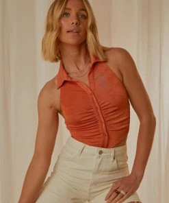 Peppermayo Looking For Love Top - Orange New & Most Loved