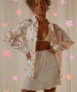 Peppermayo Exclusive Love Interest Shirt - Pink Wild Poppies New & Most Loved