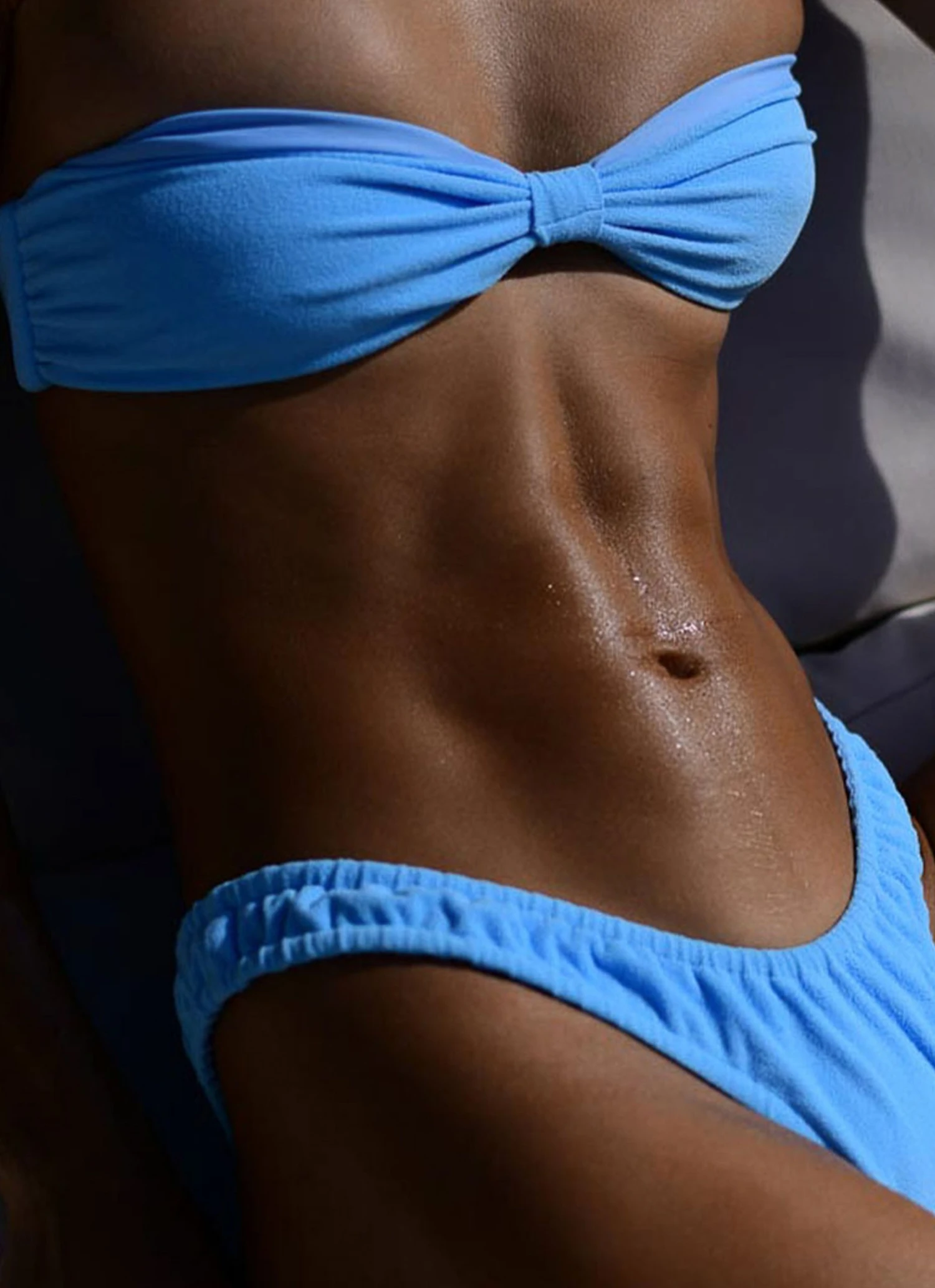 VDM The Label Stevie Bikini Bottom - Sky Towelling And Matte Sky 3 VDM The Label Stevie Bikini Bottom - Sky Towelling And Matte Sky