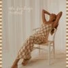 Peppermayo Exclusive New & Most Loved Cali Sweetheart Knit Maxi Dress - Warped Beige Check 1 Peppermayo Exclusive New & Most Loved Cali Sweetheart Knit Maxi Dress - Warped Beige Check