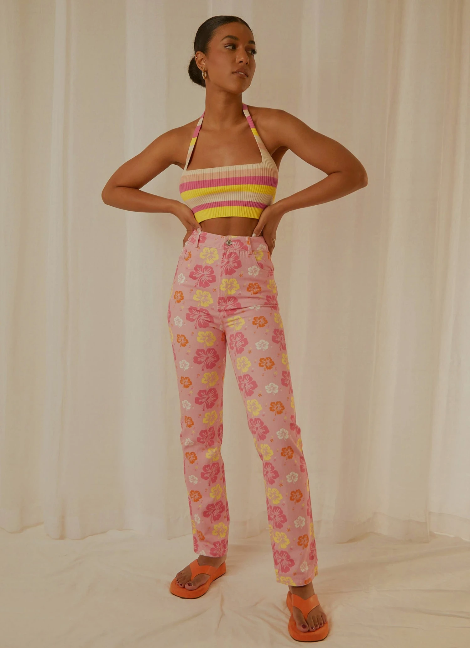 Peppermayo Exclusive Electric Avenue Pants - Hawaiian Floral 4 Peppermayo Exclusive Electric Avenue Pants - Hawaiian Floral