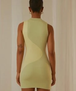 Peppermayo Exclusive The Palms Mini Dress - Lime Wave New & Most Loved
