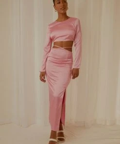 Peppermayo Exclusive From Florence Maxi Skirt - Baby Pink New & Most Loved