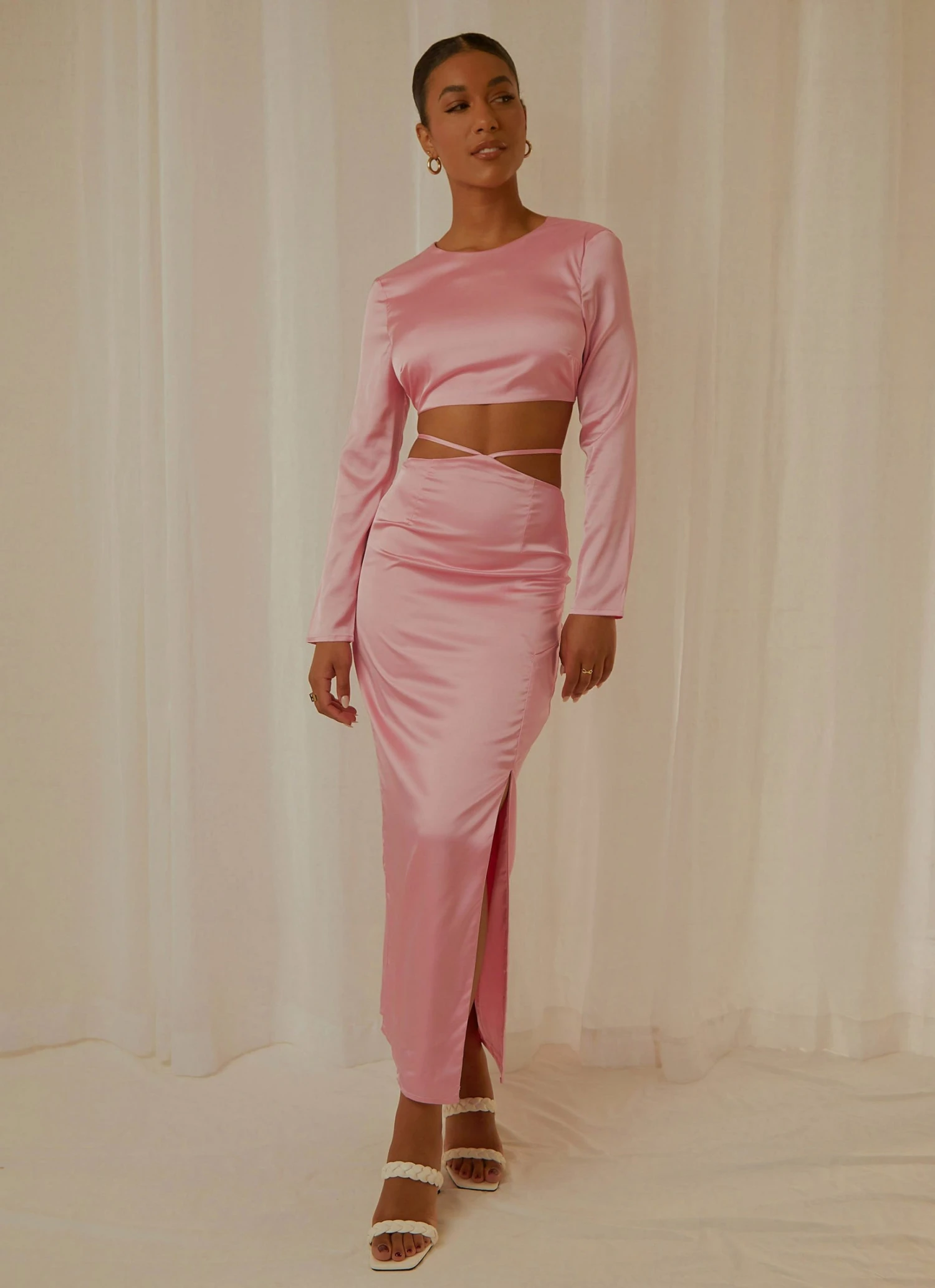 Peppermayo Exclusive From Florence Maxi Skirt - Baby Pink New & Most Loved 3 Peppermayo Exclusive From Florence Maxi Skirt - Baby Pink New & Most Loved