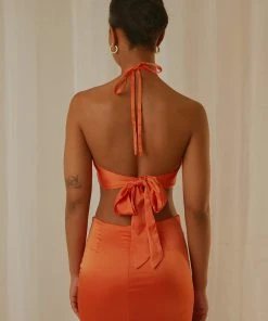 Peppermayo Exclusive New & Most Loved Summer Evenings Halter Top - Orange 6 Peppermayo Exclusive New & Most Loved Summer Evenings Halter Top - Orange