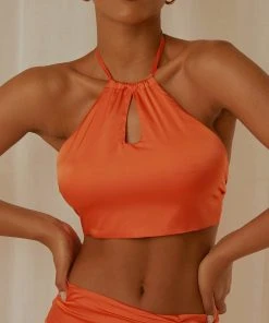 Peppermayo Exclusive New & Most Loved Summer Evenings Halter Top - Orange