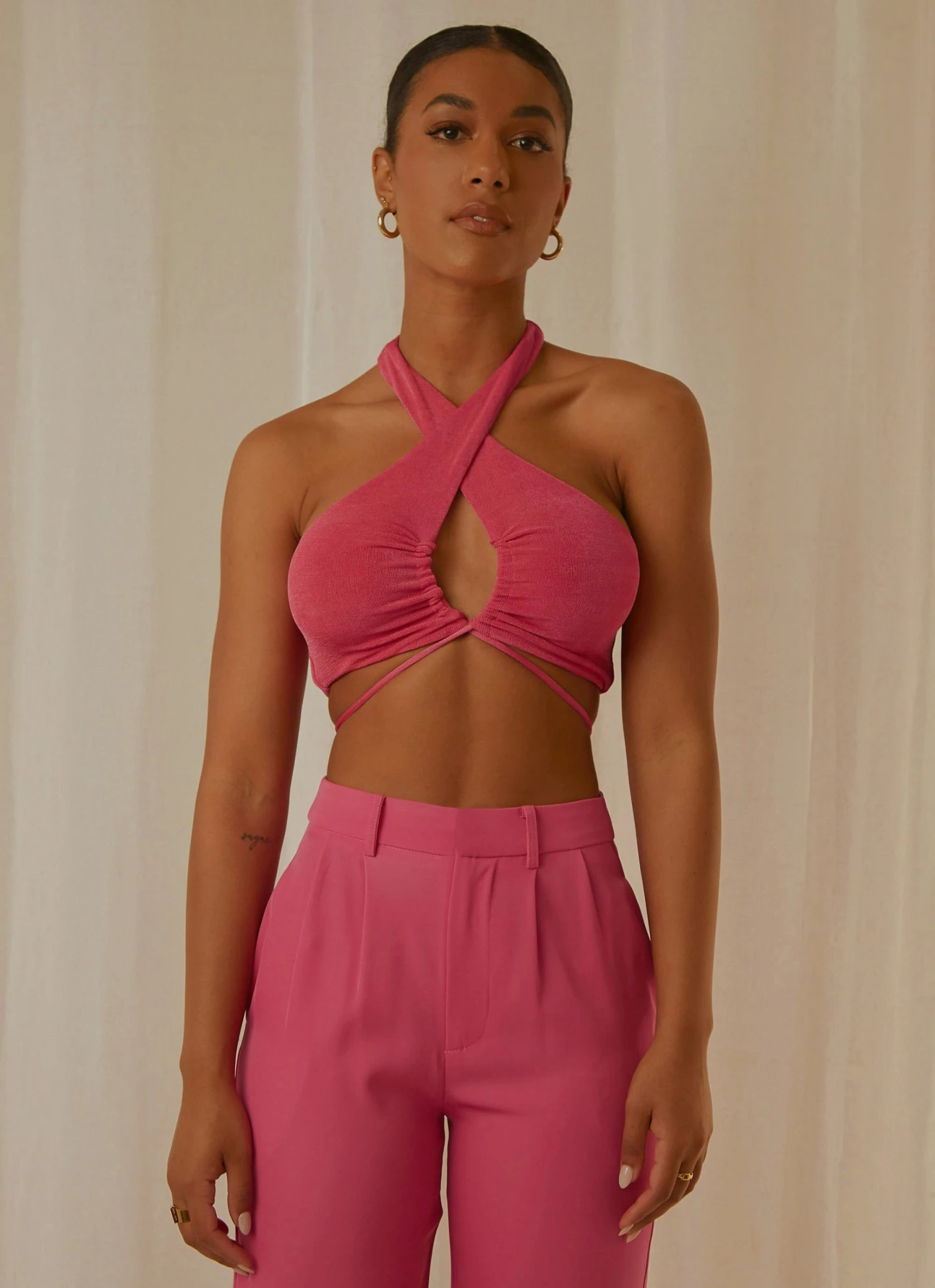 Peppermayo Exclusive Harlow Crop Top - Pink 5 Peppermayo Exclusive Harlow Crop Top - Pink