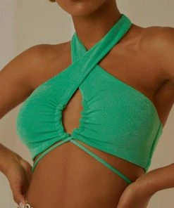Peppermayo Exclusive New & Most Loved Harlow Crop Top - Jade Green