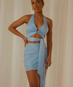 Peppermayo Exclusive The Luxe List Top - Sky