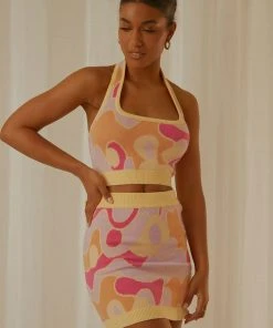 Peppermayo Exclusive New & Most Loved New Dreams Knit Halter - Psychedelic