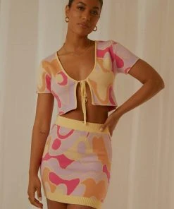 Peppermayo Exclusive New & Most Loved On The Record Knit Tie Top - Psychedelic 9 Peppermayo Exclusive New & Most Loved On The Record Knit Tie Top - Psychedelic